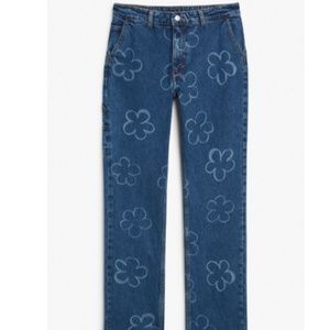High Waist Floral Jean
